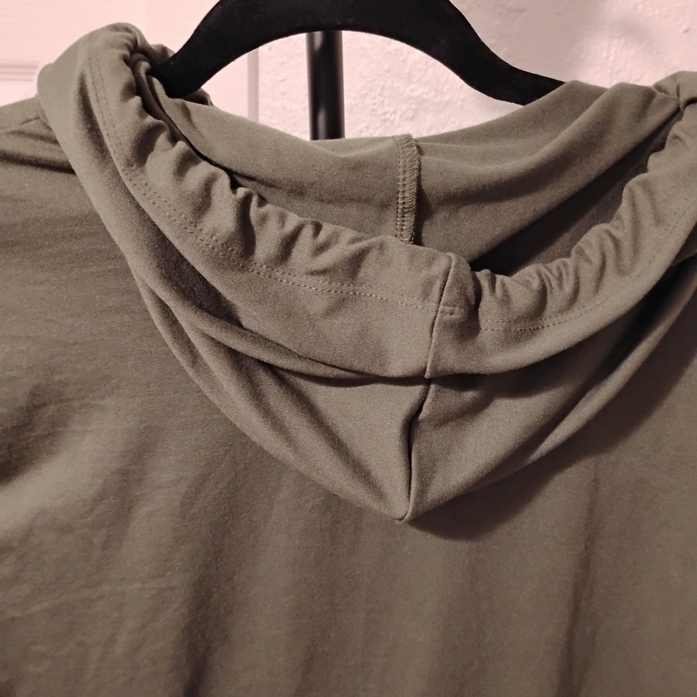 Almost Famous Olive Green Hoodie with Drawstring - Picture 6 of 7